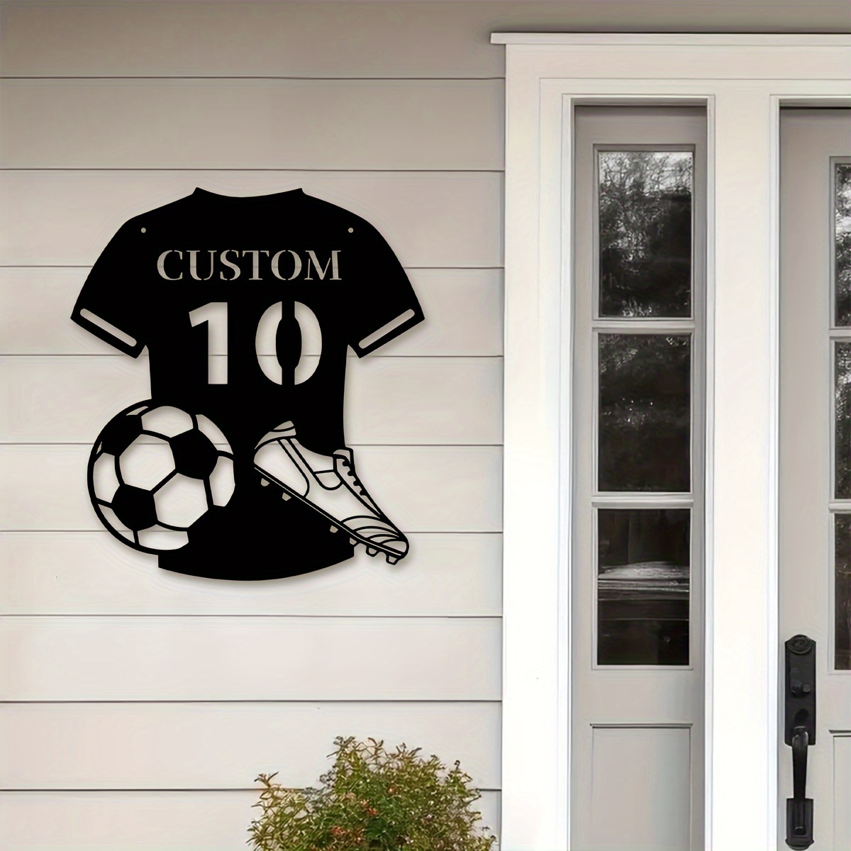 Sustainable Living Products - Custom Metal Soccer Jersey Sign with