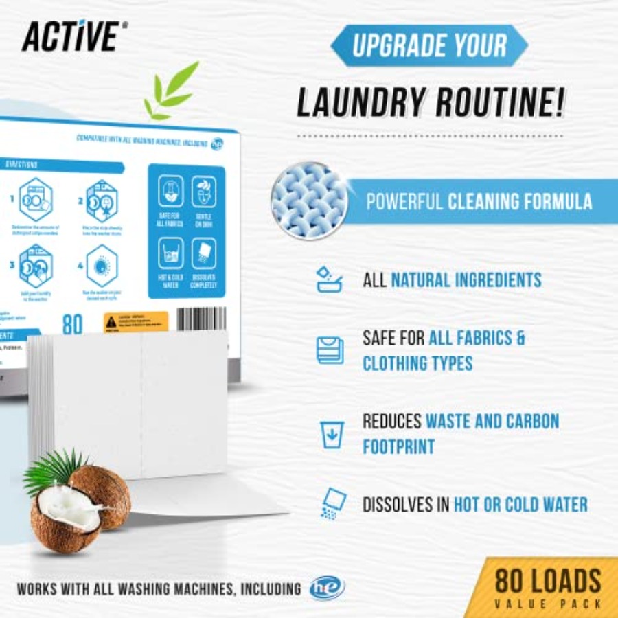 Laundry Detergent Sheets Eco W - Laundry Strip Eco review and price