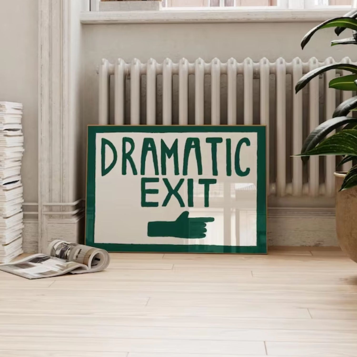 Funny Hallway Print Dark Green - Sustainable Living Products review and price