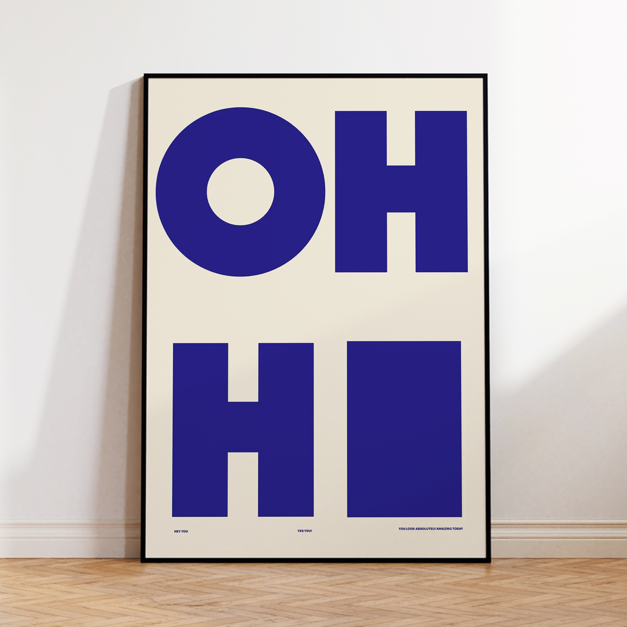 Modern,Minimalist OH HI Blue W - Sustainable Living Products review and price