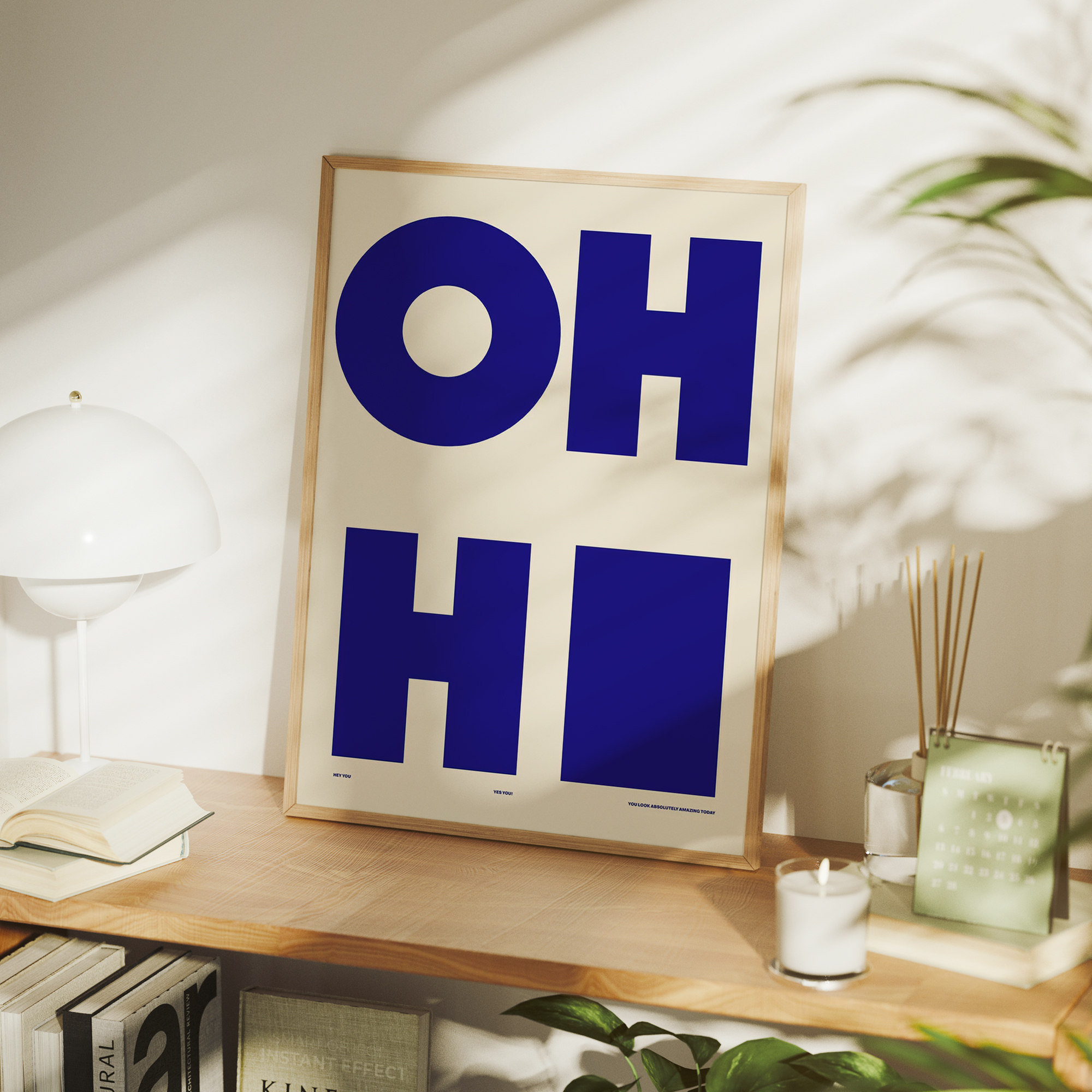 Modern,Minimalist OH HI Blue W - Sustainable Living Products review and price