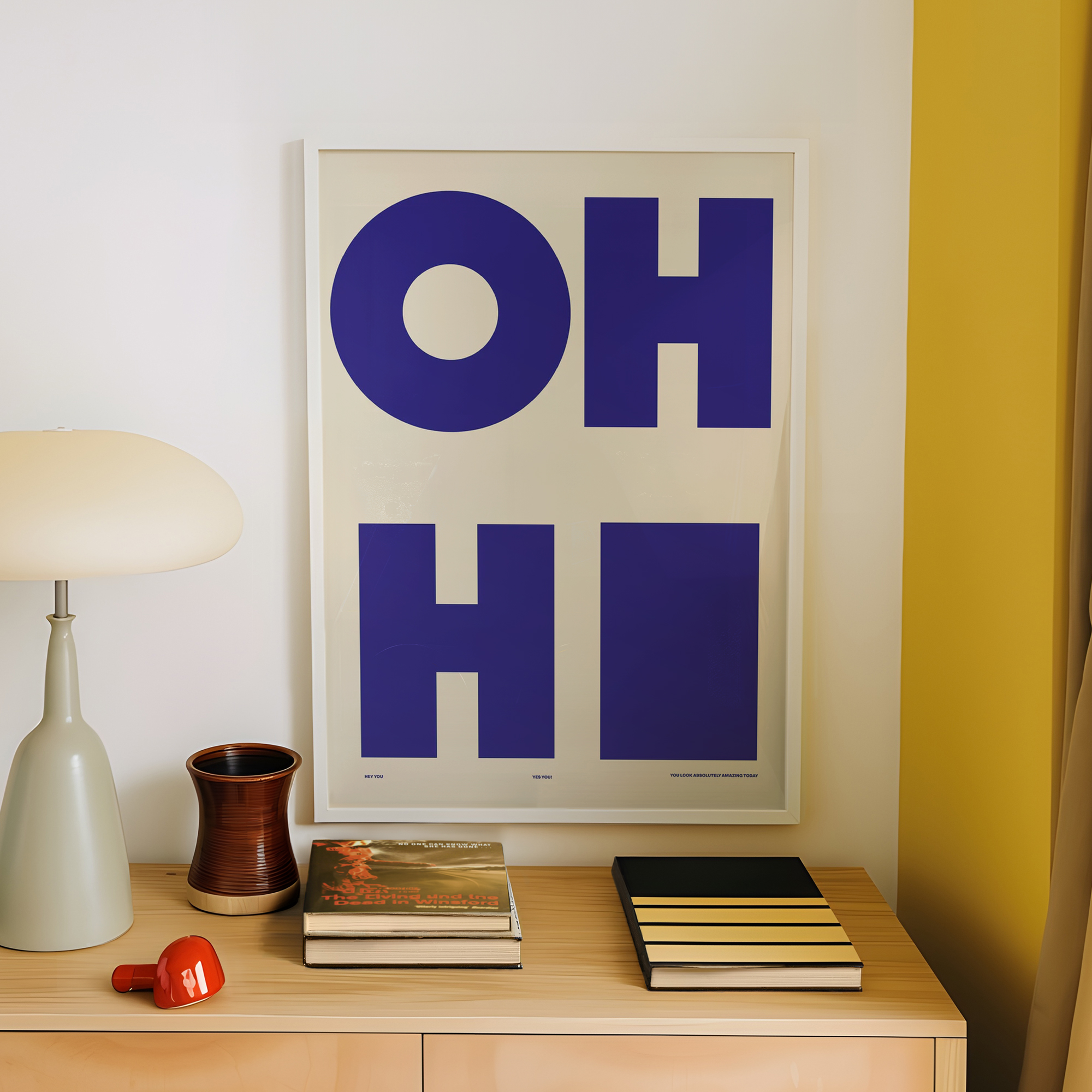 Modern,Minimalist OH HI Blue W - Sustainable Living Products review and price