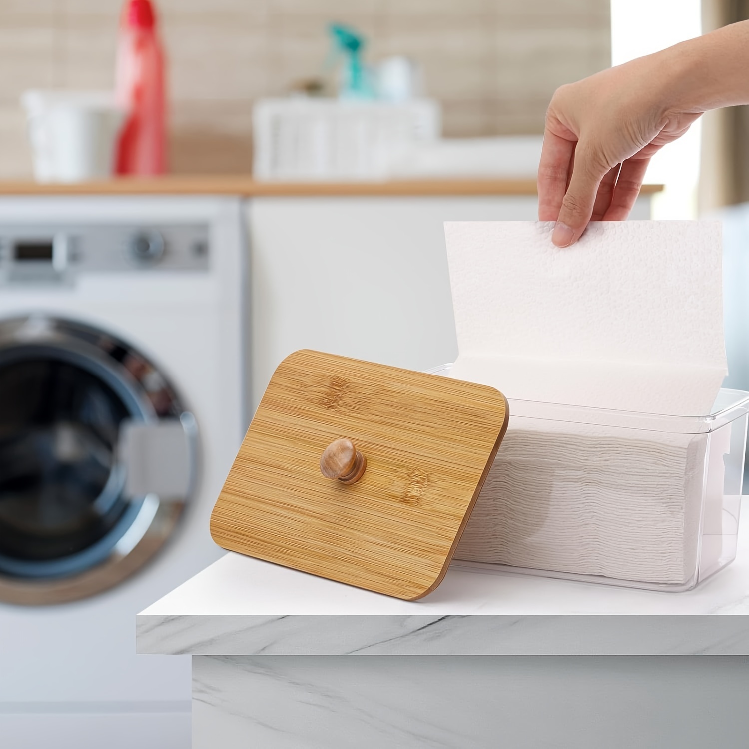 Acrylic Dryer Sheet Holder Con - Laundry Strip Eco review and price
