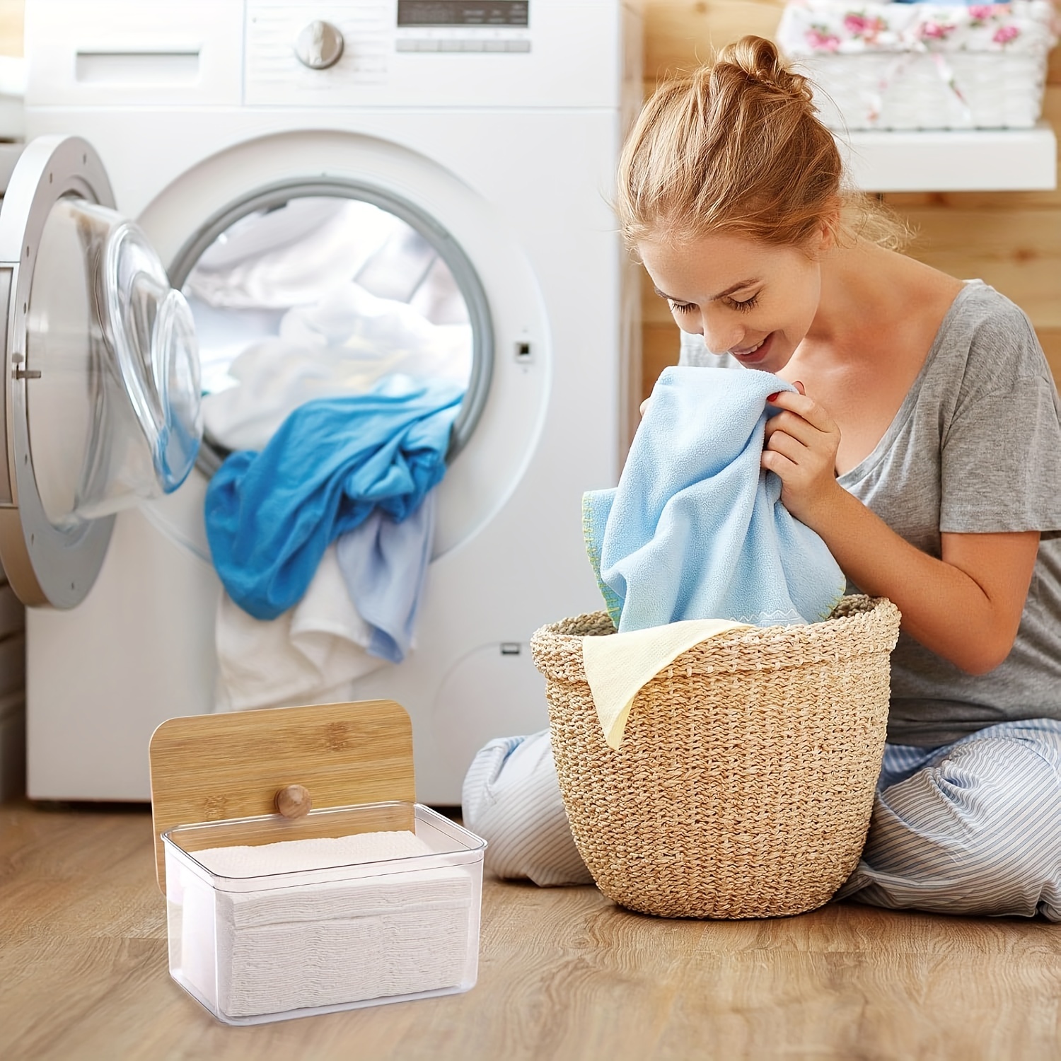 Acrylic Dryer Sheet Holder Con - Laundry Strip Eco review and price